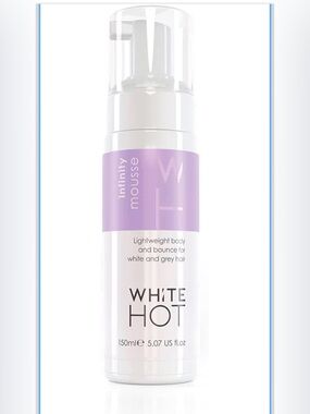 Infinity Mousse - Lightweight Styling Mousse for White & Grey Hair, Lavender